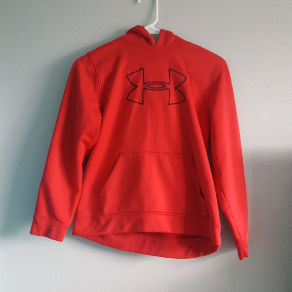 Red and black Under Armour hoodie